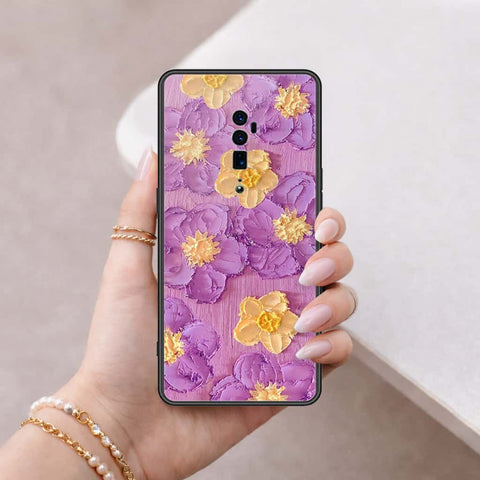 Oppo Reno 10x Zoom Cover - Floral Series 3 - HQ Ultra Shine Premium Infinity Glass Soft Silicon Borders Case