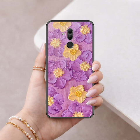 Huawei Mate 20 Lite Cover - Floral Series 3 - HQ Ultra Shine Premium Infinity Glass Soft Silicon Borders Case