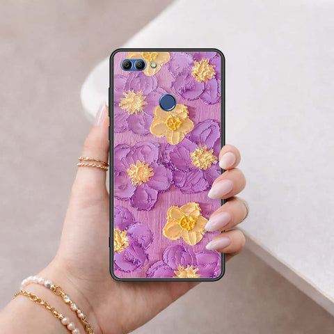Huawei Enjoy 8 Plus Cover - Floral Series 3 - HQ Ultra Shine Premium Infinity Glass Soft Silicon Borders Case