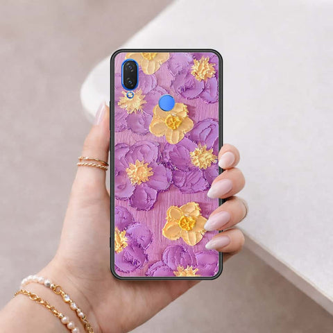 Huawei Honor Play Cover - Floral Series 3 - HQ Ultra Shine Premium Infinity Glass Soft Silicon Borders Case