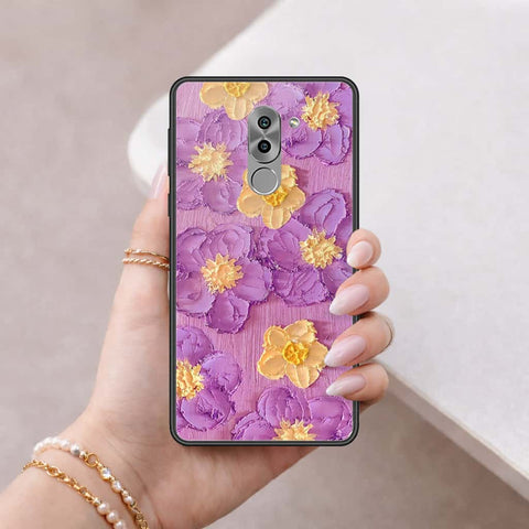 Huawei Honor 6X Cover - Floral Series 3 - HQ Ultra Shine Premium Infinity Glass Soft Silicon Borders Case