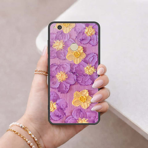 Huawei Honor 8 Lite Cover - Floral Series 3 - HQ Ultra Shine Premium Infinity Glass Soft Silicon Borders Case