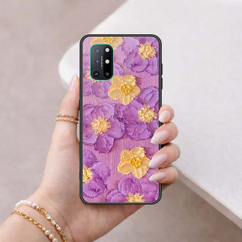 OnePlus 8T Cover - Floral Series 3 - HQ Ultra Shine Premium Infinity Glass Soft Silicon Borders Case