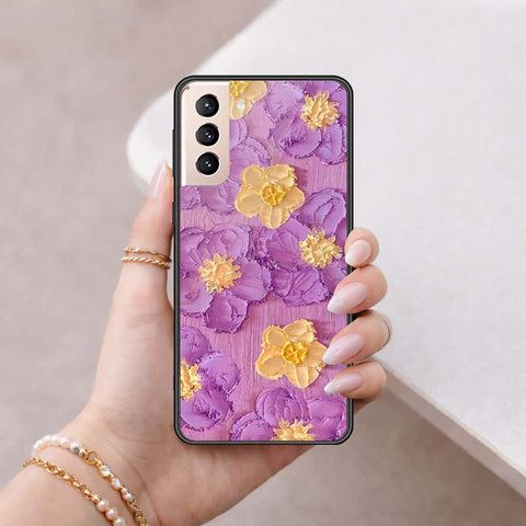 Samsung Galaxy S21 Plus 5G Cover - Floral Series 3 - HQ Ultra Shine Premium Infinity Glass Soft Silicon Borders Case