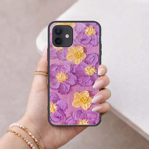 iPhone 12 Mini Cover - Floral Series 3 - HQ Ultra Shine Premium Infinity Glass Soft Silicon Borders Case