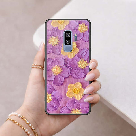 Samsung Galaxy S9 Plus Cover - Floral Series 3 - HQ Ultra Shine Premium Infinity Glass Soft Silicon Borders Case