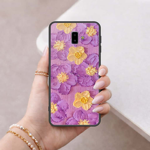 Samsung Galaxy J6 Plus 2018 Cover - Floral Series 3 - HQ Ultra Shine Premium Infinity Glass Soft Silicon Borders Case