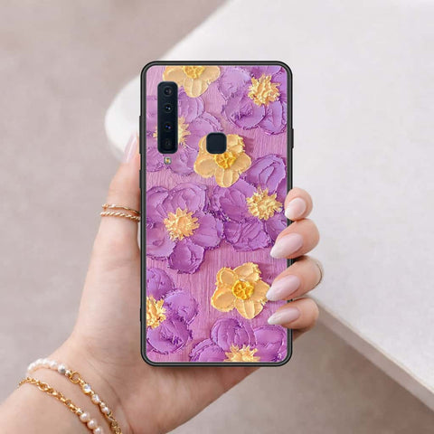 Samsung Galaxy A9 Star Pro Cover - Floral Series 3 - HQ Ultra Shine Premium Infinity Glass Soft Silicon Borders Case