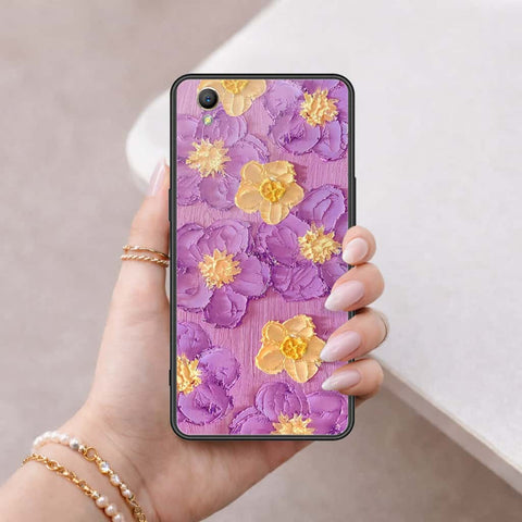 Oppo A37 Cover - Floral Series 3 - HQ Ultra Shine Premium Infinity Glass Soft Silicon Borders Case