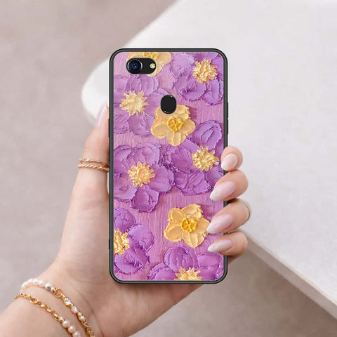 Oppo F5 Cover - Floral Series 3 - HQ Ultra Shine Premium Infinity Glass Soft Silicon Borders Case