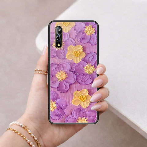 Vivo Y7s Cover - Floral Series 3 - HQ Ultra Shine Premium Infinity Glass Soft Silicon Borders Case