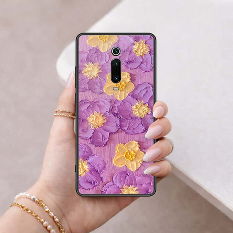 Xiaomi Mi 9T Pro Cover - Floral Series 3 - HQ Ultra Shine Premium Infinity Glass Soft Silicon Borders Case
