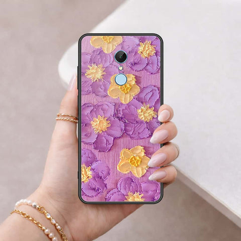 Xiaomi Redmi Note 5 / Redmi 5 Plus Cover - Floral Series 3 - HQ Ultra Shine Premium Infinity Glass Soft Silicon Borders Case