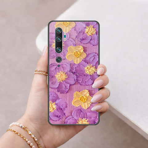 Xiaomi Mi CC9 Pro Cover - Floral Series 3 - HQ Ultra Shine Premium Infinity Glass Soft Silicon Borders Case