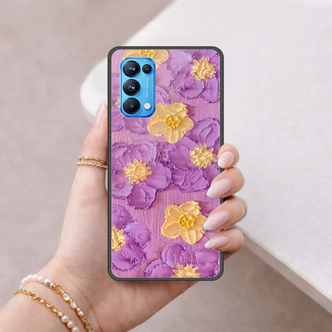 Oppo Reno 5 Pro 5G Cover - Floral Series 3 - HQ Ultra Shine Premium Infinity Glass Soft Silicon Borders Case