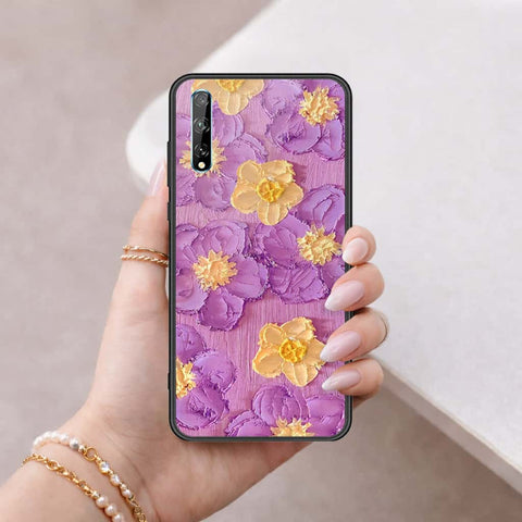 Huawei Y8p Cover - Floral Series 3 - HQ Ultra Shine Premium Infinity Glass Soft Silicon Borders Case