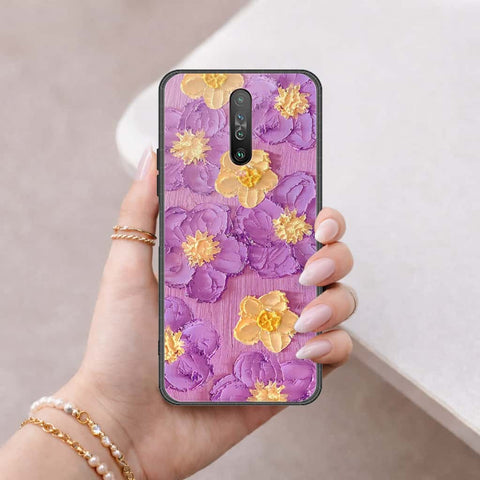 Xiaomi Redmi K30 Cover - Floral Series 3 - HQ Ultra Shine Premium Infinity Glass Soft Silicon Borders Case