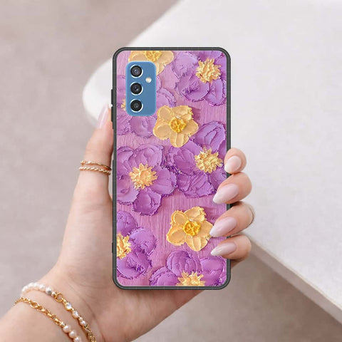 Samsung Galaxy M52 5G Cover - Floral Series 3 - HQ Ultra Shine Premium Infinity Glass Soft Silicon Borders Case