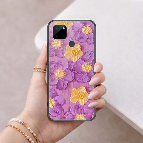 Realme C25Y Cover - Floral Series 3 - HQ Ultra Shine Premium Infinity Glass Soft Silicon Borders Case