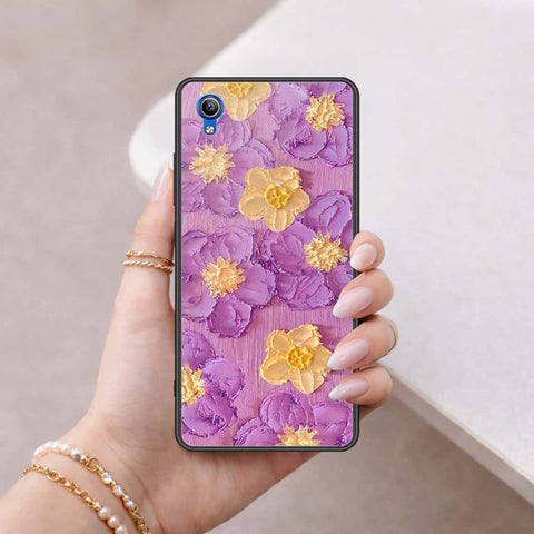 Vivo Y91C Cover - Floral Series 3 - HQ Ultra Shine Premium Infinity Glass Soft Silicon Borders Case