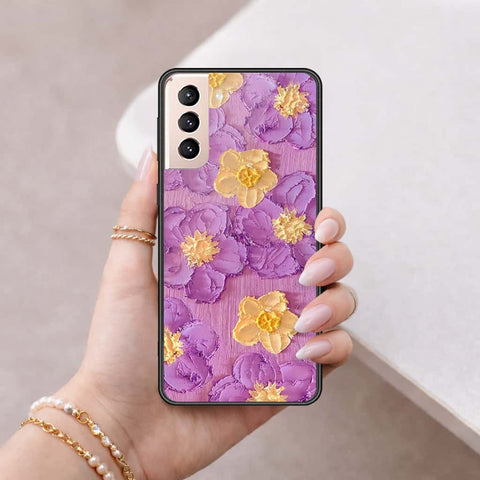 Samsung Galaxy S21 FE 5G Cover - Floral Series 3 - HQ Ultra Shine Premium Infinity Glass Soft Silicon Borders Case