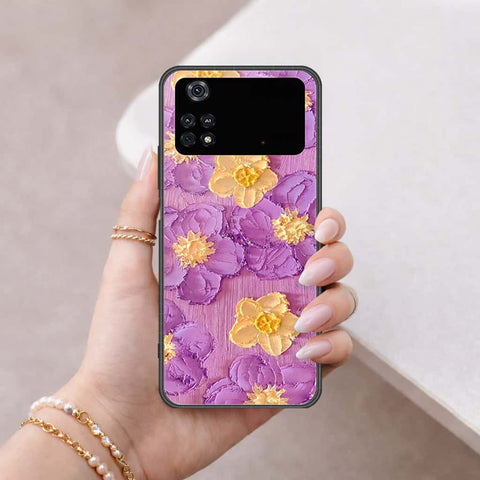 Xiaomi Poco M4 Pro Cover - Floral Series 3 - HQ Ultra Shine Premium Infinity Glass Soft Silicon Borders Case