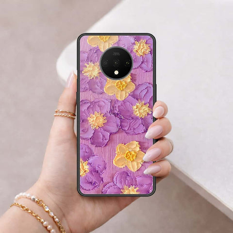 OnePlus 7T Cover - Floral Series 3 - HQ Ultra Shine Premium Infinity Glass Soft Silicon Borders Case