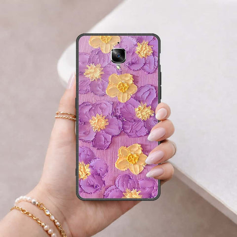 OnePlus 3 Cover - Floral Series 3 - HQ Ultra Shine Premium Infinity Glass Soft Silicon Borders Case