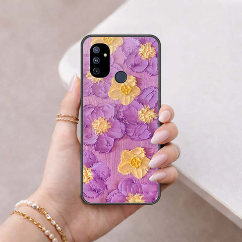 OnePlus Nord N100 Cover - Floral Series 3 - HQ Ultra Shine Premium Infinity Glass Soft Silicon Borders Case