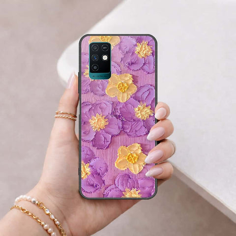 Infinix Note 10 Cover - Floral Series 3 - HQ Ultra Shine Premium Infinity Glass Soft Silicon Borders Case