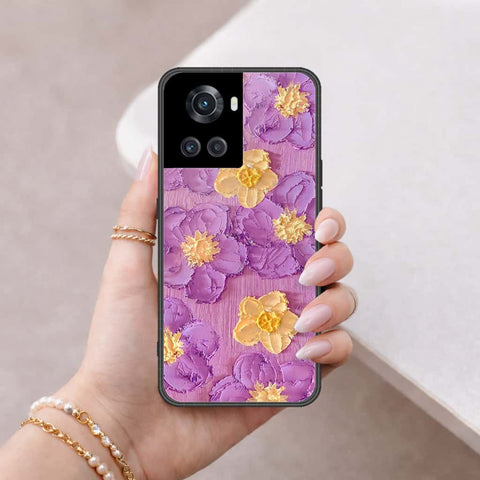 OnePlus 10R Cover - Floral Series 3 - HQ Ultra Shine Premium Infinity Glass Soft Silicon Borders Case