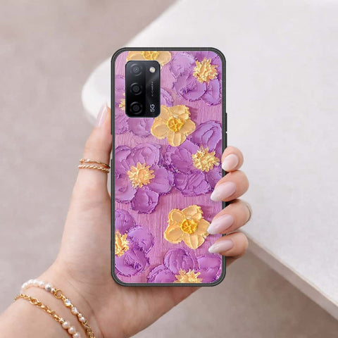 Oppo A55s Cover - Floral Series 3 - HQ Ultra Shine Premium Infinity Glass Soft Silicon Borders Case