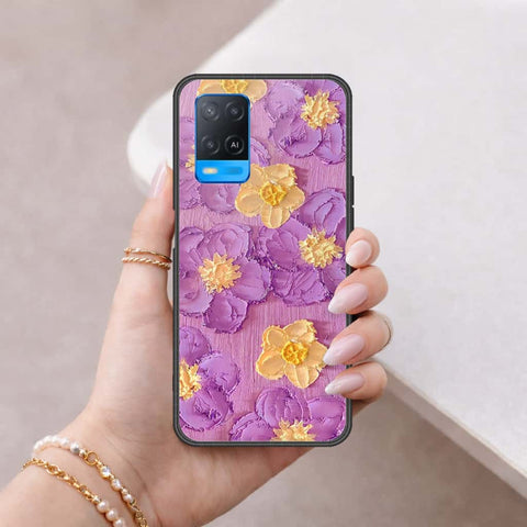 Oppo A54 4G Cover - Floral Series 3 - HQ Ultra Shine Premium Infinity Glass Soft Silicon Borders Case