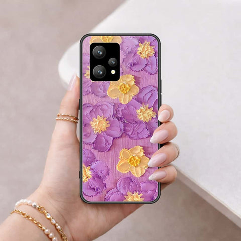 Realme 9 4G Cover - Floral Series 3 - HQ Ultra Shine Premium Infinity Glass Soft Silicon Borders Case