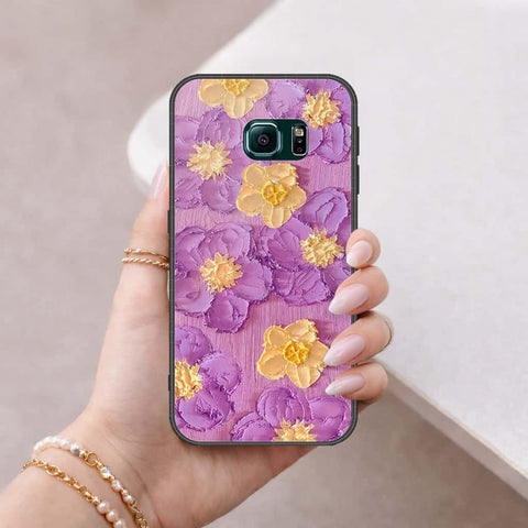 Samsung Galaxy S6 Edge Plus Cover - Floral Series 3 - HQ Ultra Shine Premium Infinity Glass Soft Silicon Borders Case