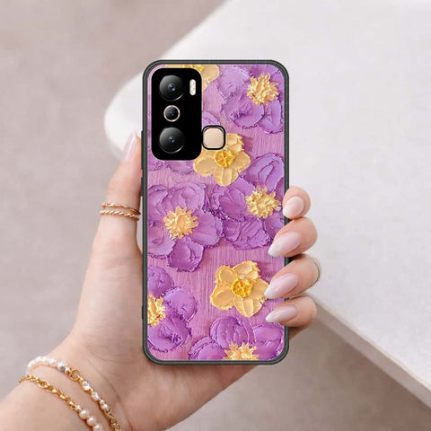 Infinix Hot 20i Cover - Floral Series 3 - HQ Ultra Shine Premium Infinity Glass Soft Silicon Borders Case (Fast Delivery)