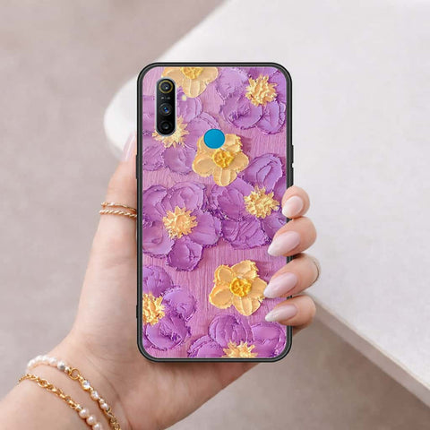 Realme 5s Cover - Floral Series 3 - HQ Ultra Shine Premium Infinity Glass Soft Silicon Borders Case