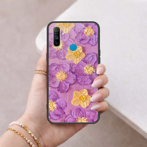 Realme C3 Cover - Floral Series 3 - HQ Ultra Shine Premium Infinity Glass Soft Silicon Borders Case