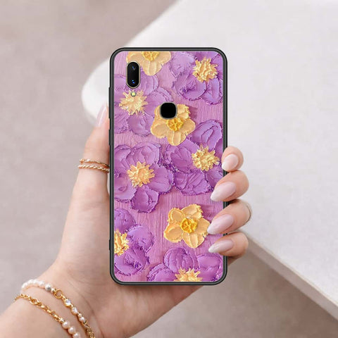 Vivo Z3 Cover - Floral Series 3 - HQ Ultra Shine Premium Infinity Glass Soft Silicon Borders Case
