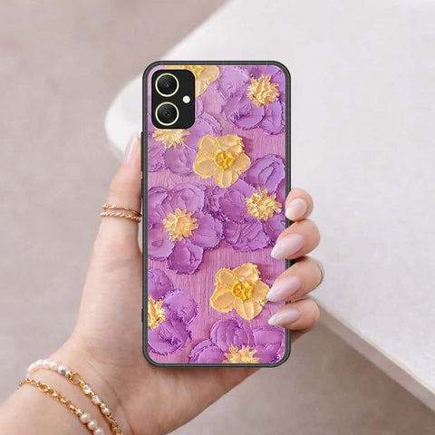 Samsung Galaxy A05 Cover - Floral Series 3 - HQ Ultra Shine Premium Infinity Glass Soft Silicon Borders Case