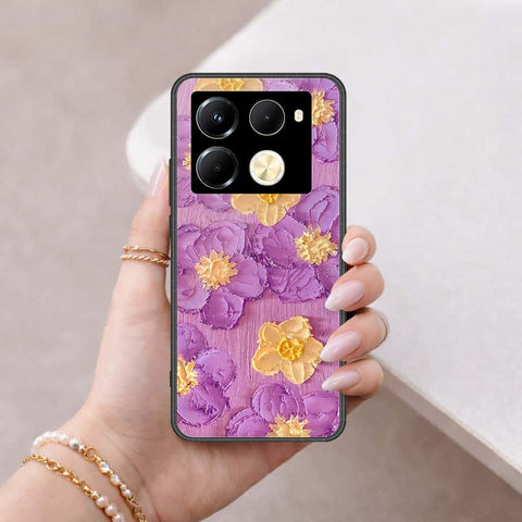 Infinix Note 40 Pro Cover - Floral Series 3 - HQ Ultra Shine Premium Infinity Glass Soft Silicon Borders Case