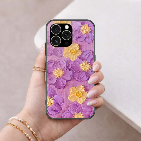 IPhone 15 Pro Max Cover - Floral Series 3 - HQ Ultra Shine Premium Infinity Glass Soft Silicon Borders Case