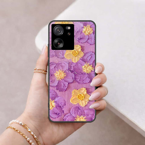 Xiaomi 13T Cover - Floral Series 3 - HQ Ultra Shine Premium Infinity Glass Soft Silicon Borders Case