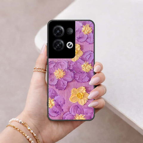 Oppo Reno 8 Pro  Cover - Floral Series 3 - HQ Ultra Shine Premium Infinity Glass Soft Silicon Borders Case