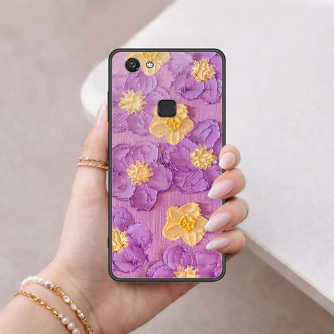 Vivo V7 Cover - Floral Series 3 - HQ Ultra Shine Premium Infinity Glass Soft Silicon Borders Case
