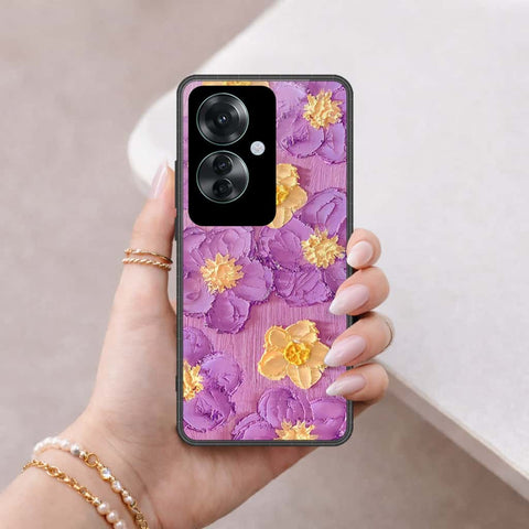 Oppo Reno 11F 5G Cover - Floral Series 3 - HQ Ultra Shine Premium Infinity Glass Soft Silicon Borders Case