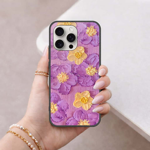 iPhone 16 Pro - Floral Series 3 - HQ Ultra Shine Premium Infinity Glass Soft Silicon Borders Case
