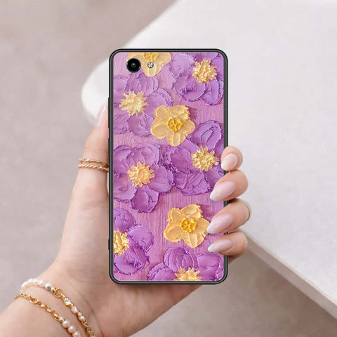 Vivo Y71 Cover - Floral Series 3 - HQ Ultra Shine Premium Infinity Glass Soft Silicon Borders Case