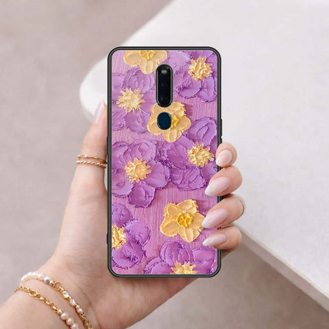 Oppo R19 Cover - Floral Series 3 - HQ Ultra Shine Premium Infinity Glass Soft Silicon Borders Case
