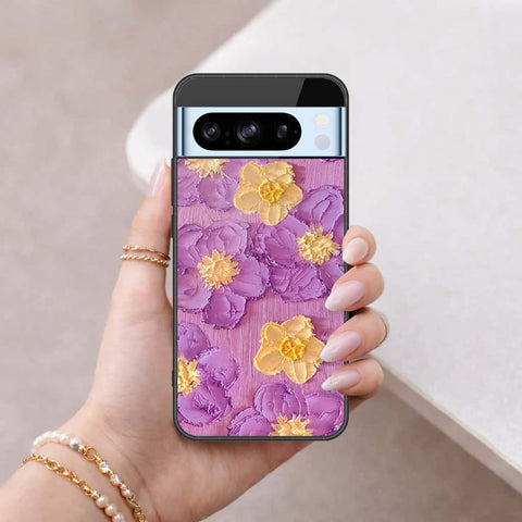 Google Pixel 8 Pro Cover - Floral Series 3 - HQ Ultra Shine Premium Infinity Glass Soft Silicon Borders Case